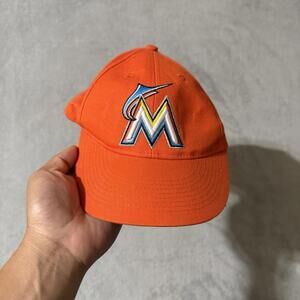 Miami Marlins Youth Adjustable Hat Orange OC Sports